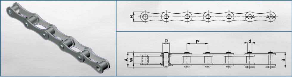 Products Stainless Steel Chain Double Pitch European Series Sub - TIDC ...